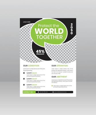 Save the World Nature Flyer template with Photo
