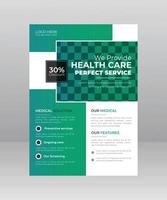 Healthcare Medical Flyer template with Photo Space vector