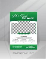 Business flyer design and brochure cover page template for travel agency vector