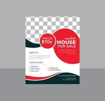 folleto profesional de venta de viviendas para agencia inmobiliaria vector