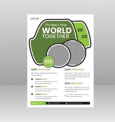 Save the World Nature Flyer template with Photo