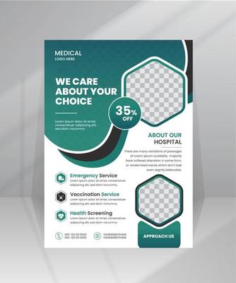 Healthcare Medical Flyer template with Photo Space