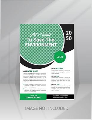 Save Environment Protect World Flyer Nature template