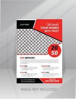 Home Development Construction Flyer template with photo vector