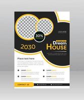 Build Dream House Flyer template for construction Company vector