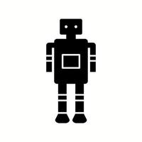 Unique Robot Vector Glyph Icon