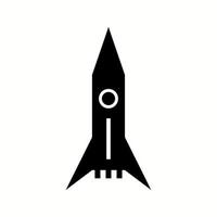 Unique Space Shuttle Vector Glyph Icon