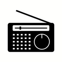 Unique Radio Vector Glyph Icon