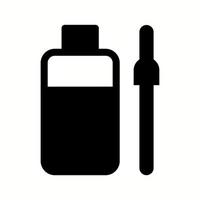 Unique Bottle And Dropper Vector Glyph Icon