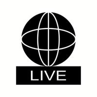 Unique Live News Vector Glyph Icon