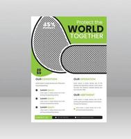 Save the World Nature Flyer template with Photo vector