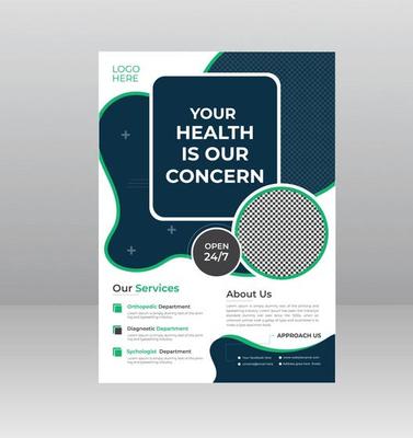 Healthcare Medical Flyer template with Photo Space