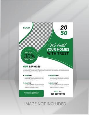 Home Development Construction Flyer template with photo