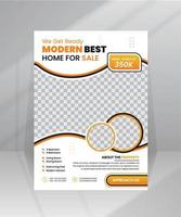 Modern Home Sale Flyer template with Photo vector