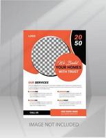 Home Development Construction Flyer template with photo vector