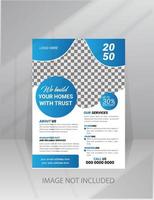 Home Development Construction Flyer template with photo vector