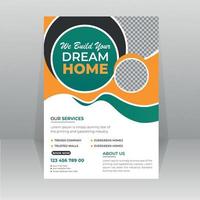 Build Home Flyer template for Construction Company vector