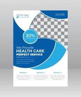 Healthcare Medical Flyer template with Photo Space vector