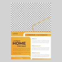 Modern Professional Flyer with photo for Real Estate agent vector