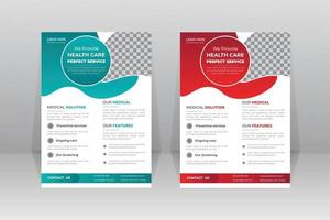 Healthcare Medical Flyer template with Photo Space vector