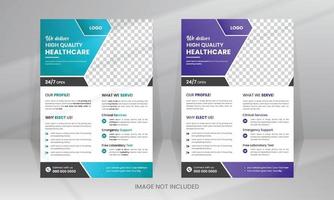 Healthcare Medical Flyer template with Photo Space vector