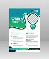 Paper style Protect the World Environment vertical Poster Nature Flyer template vector