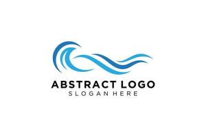 Abstract water wave splash logo symbol and icon design. vector