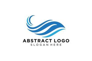 diseño de icono y símbolo de logotipo de salpicadura de onda de agua abstracta. vector