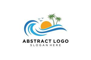 Abstract water wave splash logo symbol and icon design. vector