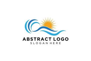 Abstract water wave splash logo symbol and icon design. vector