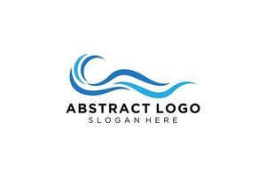 diseño de icono y símbolo de logotipo de salpicadura de onda de agua abstracta. vector