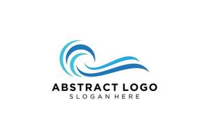 diseño de icono y símbolo de logotipo de salpicadura de onda de agua abstracta. vector