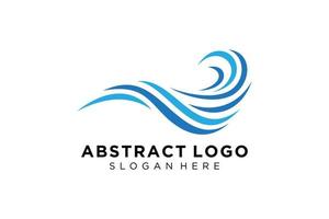 diseño de icono y símbolo de logotipo de salpicadura de onda de agua abstracta. vector