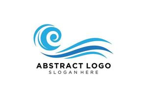 diseño de icono y símbolo de logotipo de salpicadura de onda de agua abstracta. vector