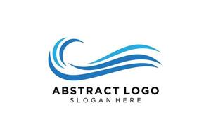 diseño de icono y símbolo de logotipo de salpicadura de onda de agua abstracta. vector