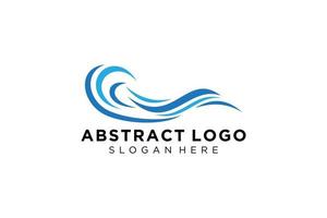 Abstract water wave splash logo symbol and icon design. vector