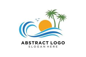 Abstract water wave splash logo symbol and icon design. vector