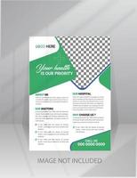 Healthcare Medical Flyer template with Photo Space vector