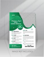 Healthcare Medical Flyer template with Photo Space vector