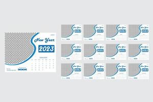 happy New year Desk calendar template vector