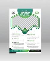 Paper style Protect the World Environment vertical Poster Nature Flyer template vector