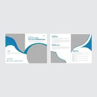 Bifold 4 page brochure template vector