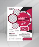 Modern Home Sale Flyer template with Photo vector