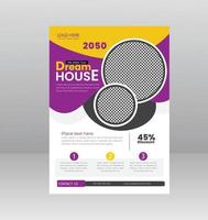 Build Dream House Flyer template for construction Company vector