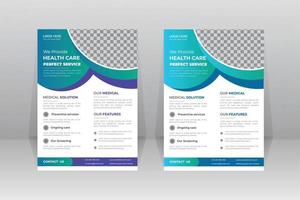 Healthcare Medical Flyer template with Photo Space vector