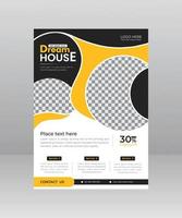 Build Dream House Flyer template for construction Company vector