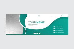 Social Media Cover and Email signature template vector