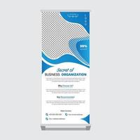 Business roll up banner display standee for presentation purpose vector