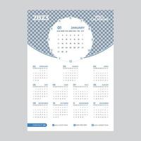 Happy new Year wall calendar template vector