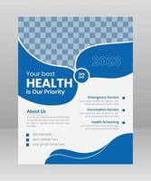 Healthcare Medical Flyer template with Photo Space vector